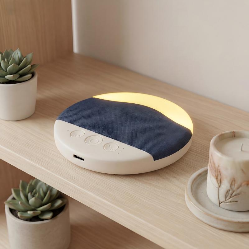 ZIZI SAUCE 3-in-1 Sleep Sound Machine with White Noise Bluetooth Speaker & Night Light, Portable Travel Size with Rain/Ocean Sounds, USB-C Rechargeable for Home Office Camping