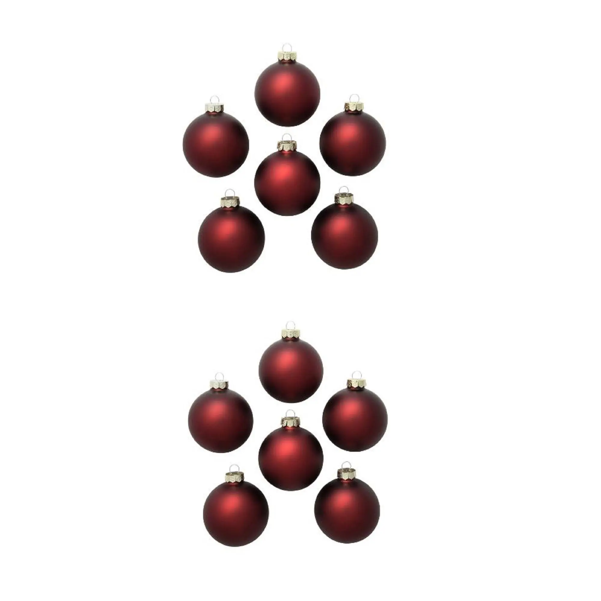 Whitehurst Set of (12) 2.75" Matte Finish GlassOrnament
