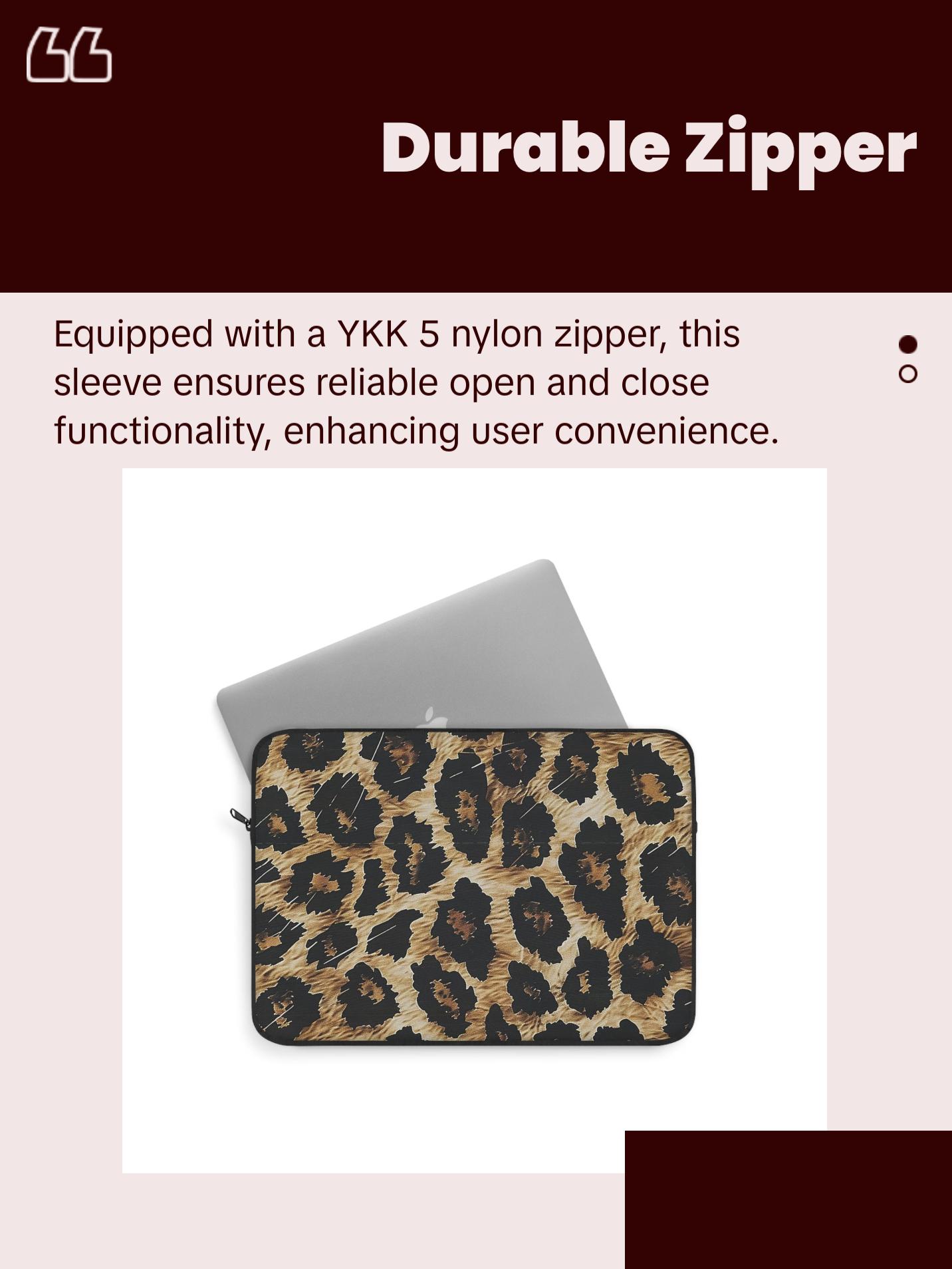 Leopard Print Laptop Sleeve - Soft and Protective