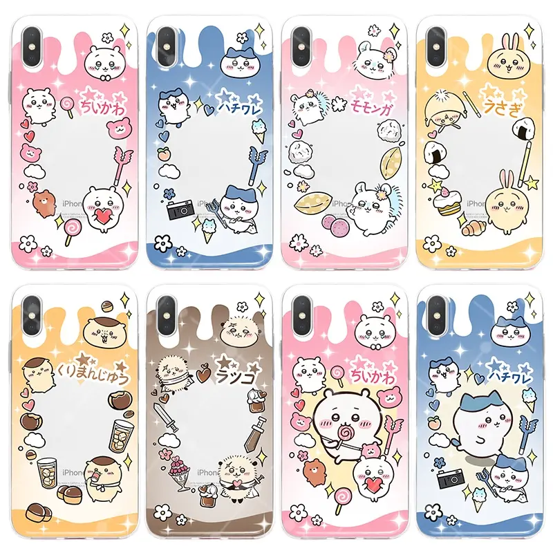 Chiikawa Cute Transparent Shockproof Protective Phone Cases for iPhone 17 Pro Max-Pro Air,16 Plus,15-11 (Candy Color) - Mobile Accessories for Smartphone,Handheld,Cellphone Devices (Gift Option)