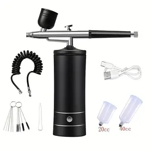 Portable Airbrush Kit, Handheld Airbrush & Accessories, Professional Makeup Tool for Painting, Tattoo, Nail Art, Model Coloring, Power Airbrush Tool