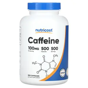 Nutricost Caffeine , 100 mg , 500 Capsules