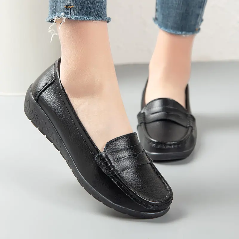 CushHide Women's Classic Loafers, Slip On Comfortable Ballet Flats, Breathable Lightweight Work Shoes for Women Footwear Girl Dress Casual Slipon Soft