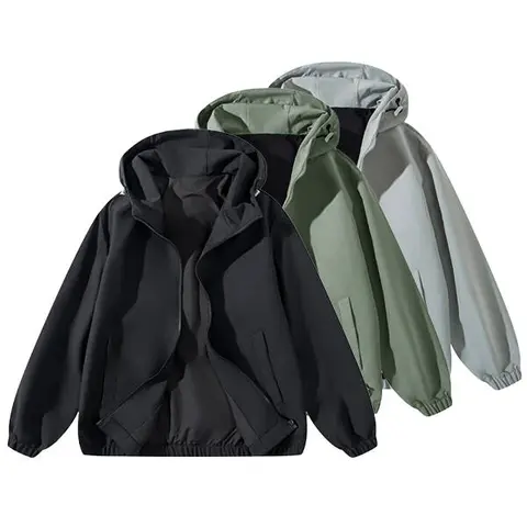 Unisex Zip Up Jackets Vintage Washed Coat Streetwear Hoodies Unisex Soft Material Casual Fashion Essential Tops for Men Day Womenswear