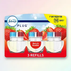 Febreze Plug Triple Refill Berry & Bramble 3ct - Air Freshener Refills, 3 Pack