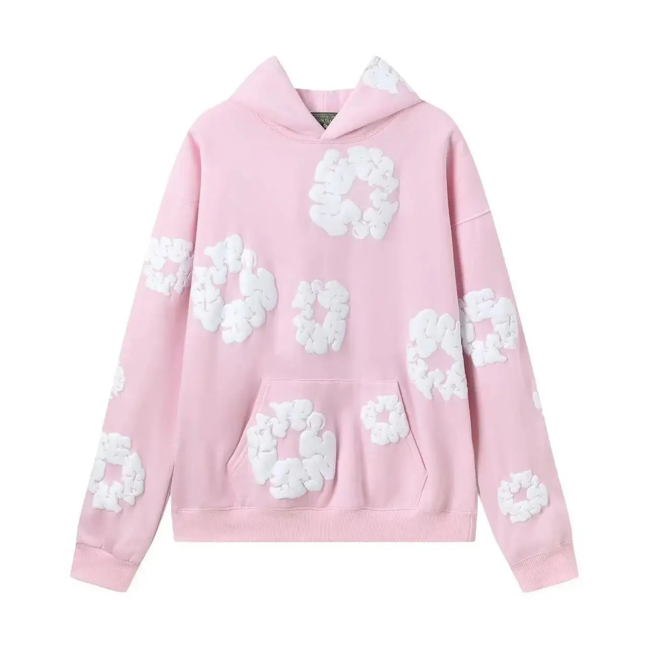 Unisex Distressed Street Style Oversized Hoodie  Harajuku-inspired Men's Graphic Print Long Sleeve Pullover, Comfortable Casual Fit, Multiple Color Options, Sporty Hooded Sweatshirt,  Cotton Fabric