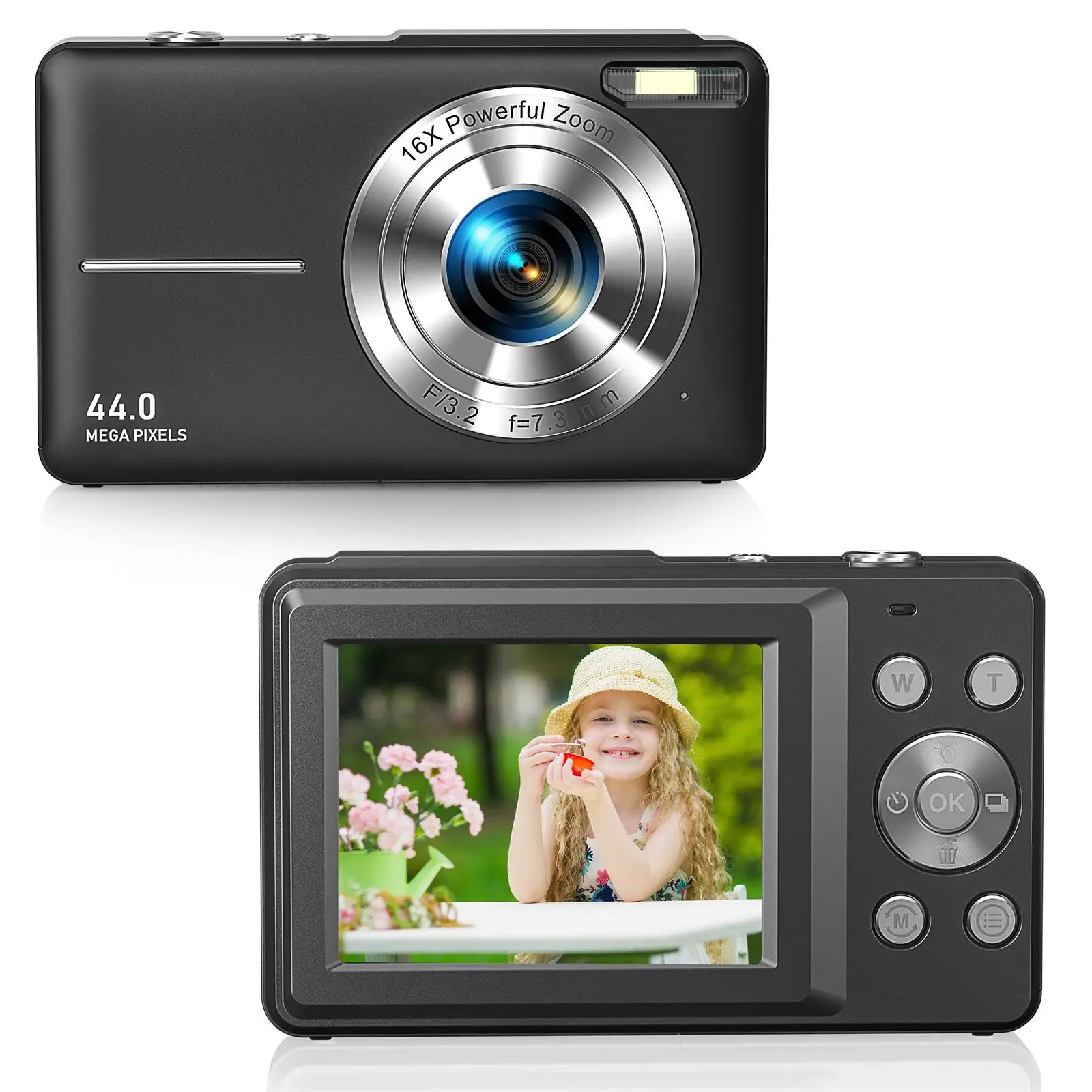 Mini Digital Cameras with 2.4 Inch Screen, Portable FHD 1080P Screen Portable Cameras, Mini Vintage Compact Camera for Vlogging, Photography & Video,