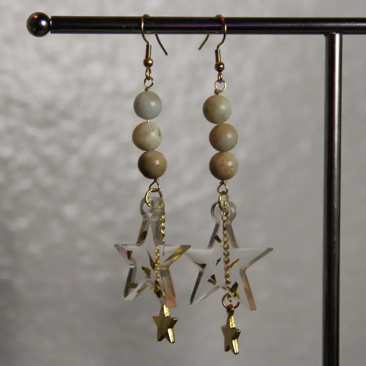 Celestial Charm Handmade Resin Earrings