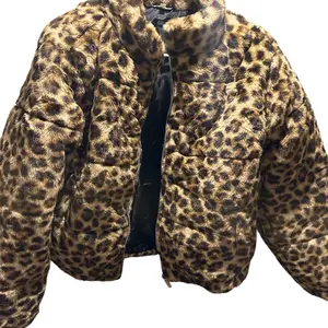 Faux Fur Leopard Print Bomber Jacket/Coat Women Style Womenswear Comfort