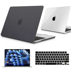 HOMEYA Fits for MacBook Air 15 inch Case 2026 2025 2024 2023 A3448 M5 A3241 M4 A3114 M3 A2941 M2 Chip, Plastic Hard Snap on Shell Case & Keyboard Cover & Screen Protector for Macbook Air 15.3 inch Touch ID
