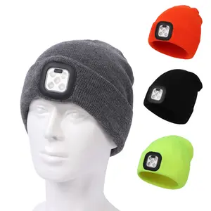 Orlite Rechargeable LED Beanie Hat with Light - Hands-Free Headlamp, Removable Light Cap Suitable for Camping,,, Christmas & Night Outdoor Activities - - Flashlight Hat with Lithium (No External)