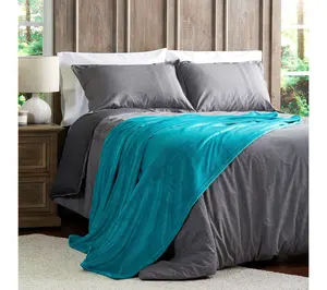 Lavish Home Velvet Throw Oversized Blanket for Year-Round Warm