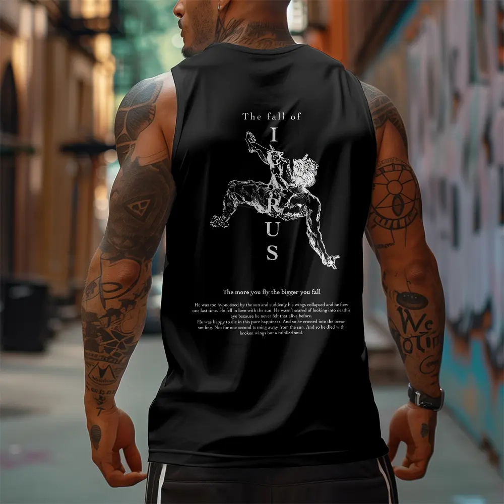 JOJO 90s Graphic Sleeveless Tank Tops Men Vest Streetwear Outfits Men Vacation Outfits Sleeveless Shirt