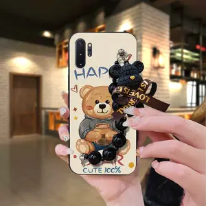 Black pearl pendant soft case Phone Case For Samsung Galaxy Note10 pro/Note10+/Note10 Plus protective case Skin-friendly feel Dirt-resistant Back Cover Simplicity cute
