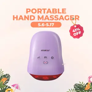 [SummerVibes]CINCOM Portable Hand Massager (PURPLE), Cordless, with Comfort Heat and Gentle Vibration, Adjustable Settings, Auto-Off Feature, Rechargeable, Perfect for Daily Relaxation, Ideal Gift