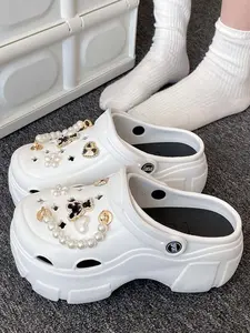 Summer Fashion Breathable Eva Sandals, Thick Sole Slip-On Garden Shoes, Casual Beach Footwear, Simple and Stylish Outdoor Slippers, Design