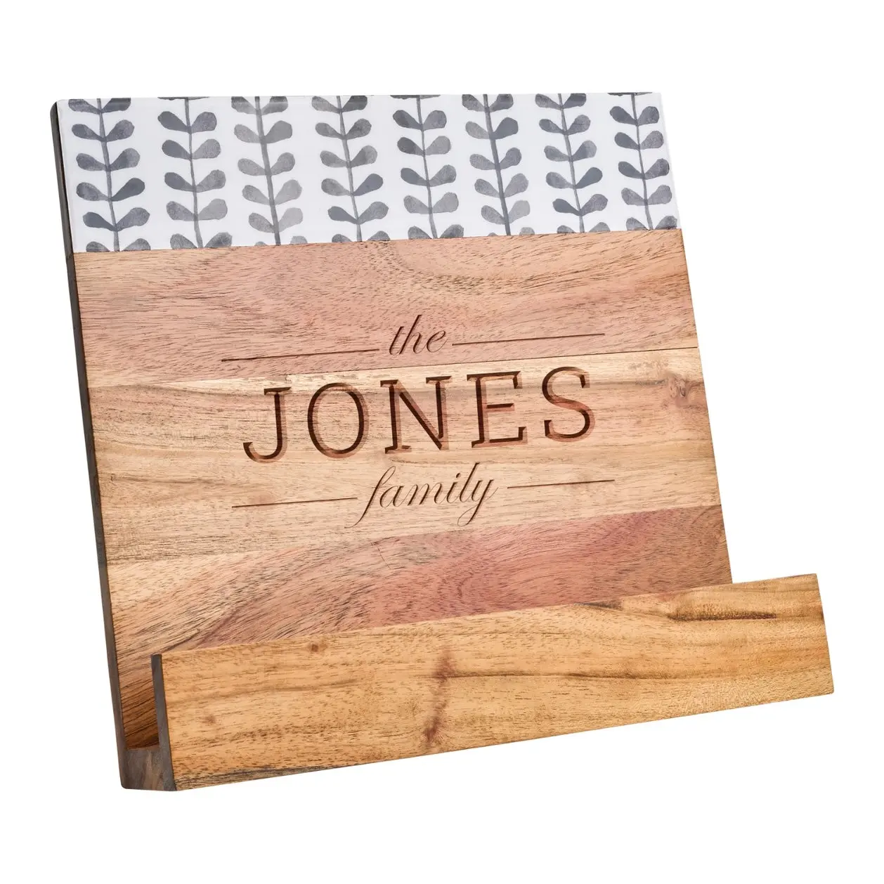 Customizable Wooden Cookbook Holder