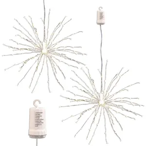 Battery-Operated Starburst Lights with Remote Control - Set of 2
