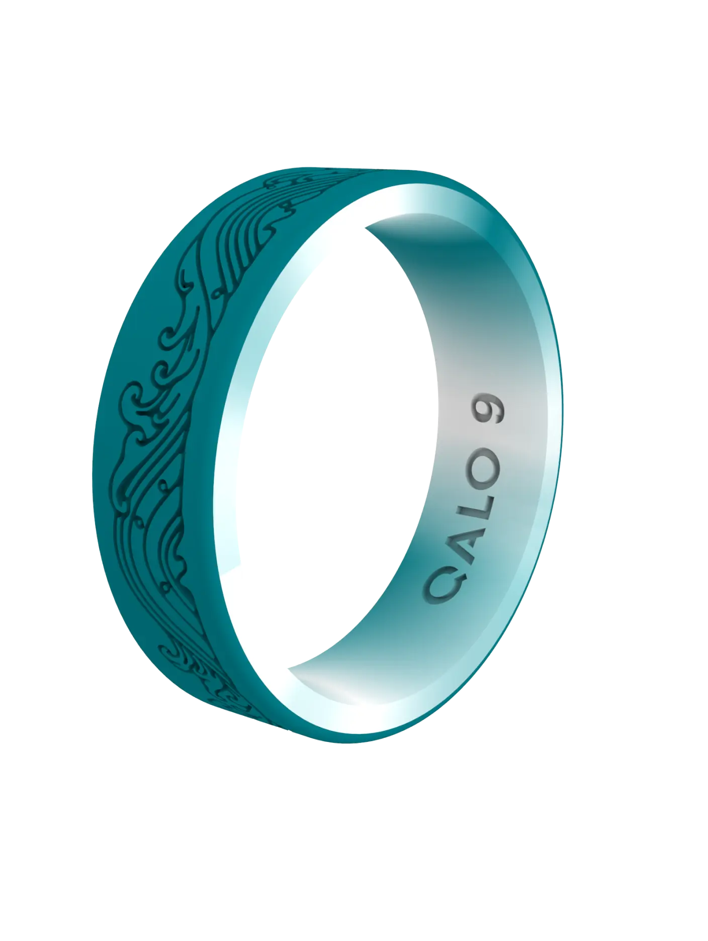 Women's Ocean Marble Strata Bold Ring, Vibrant Silicone Band for Outdoorsy Summer Activities, Fashion Costume Jewelry Accessory, Bold Rings, Statement Rings