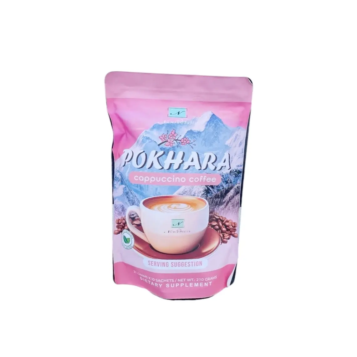 Namiroseus POKHARA Cappuccino Coffee Mix Dietary Supplement 10 Sachets x 21g