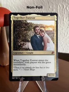 Custom Fantasy Style Trading Card - Personalized Wedding Anniversary Gift - Unique Pet Lover Keepsake - Gift For Him Her