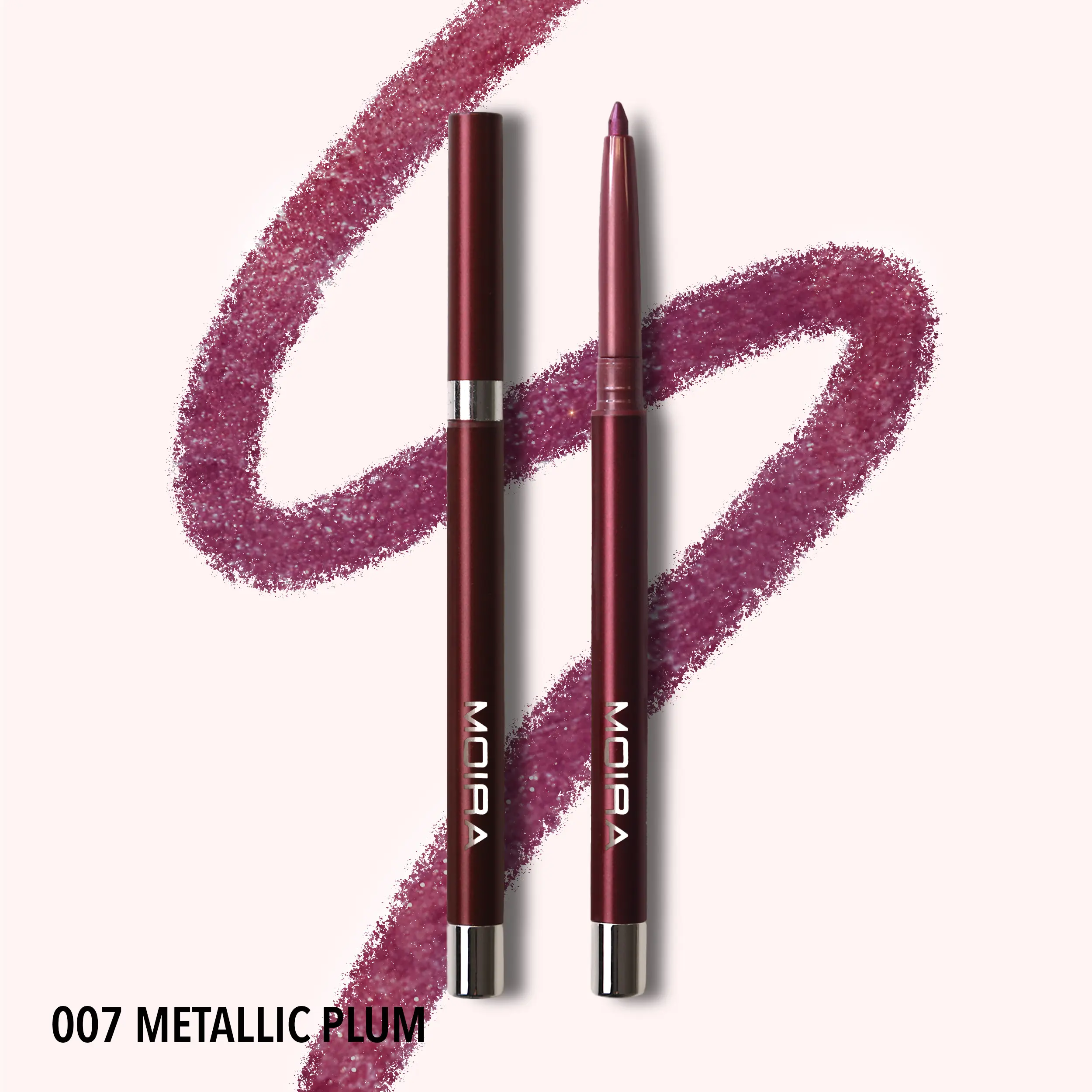 MOIRA | Statement Shimmer Liner (007, Metallic Plum) | Waterproof Shimmer Eyeliner, Highly Pigmented & Long-Lasting | Smooth Glide Retractable Formula, Multi-Use Liner & Shadow