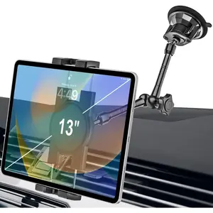 Heavy Duty  Tablet Mount [Metal Arm] Dashboard Windshield Suction Cup Tablet Holder for /, Compatible with iPad Pro Air Mini, Galaxy Tab, Z Fold, Cell Phones, 4.7-13" Devices