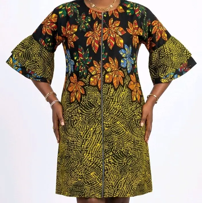 Ankara border Midi dress