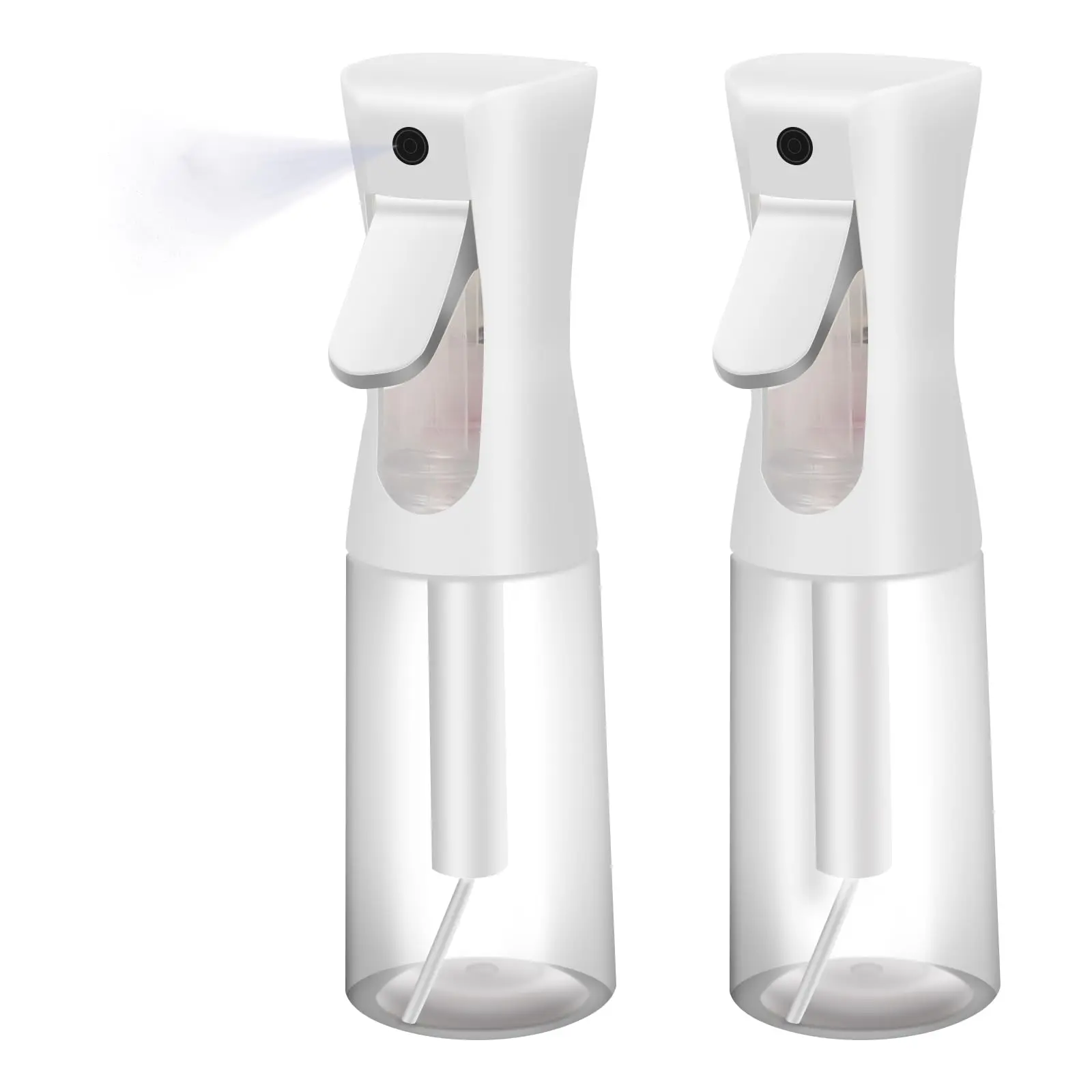 Hair spray in an empty spray bottle - 6.7 ounces / 200 milliliters. Continuous spray bottle with fine mist sprayer. Suitable for hair styling, cleaning, plants, pets and hairdressers. Gift.
