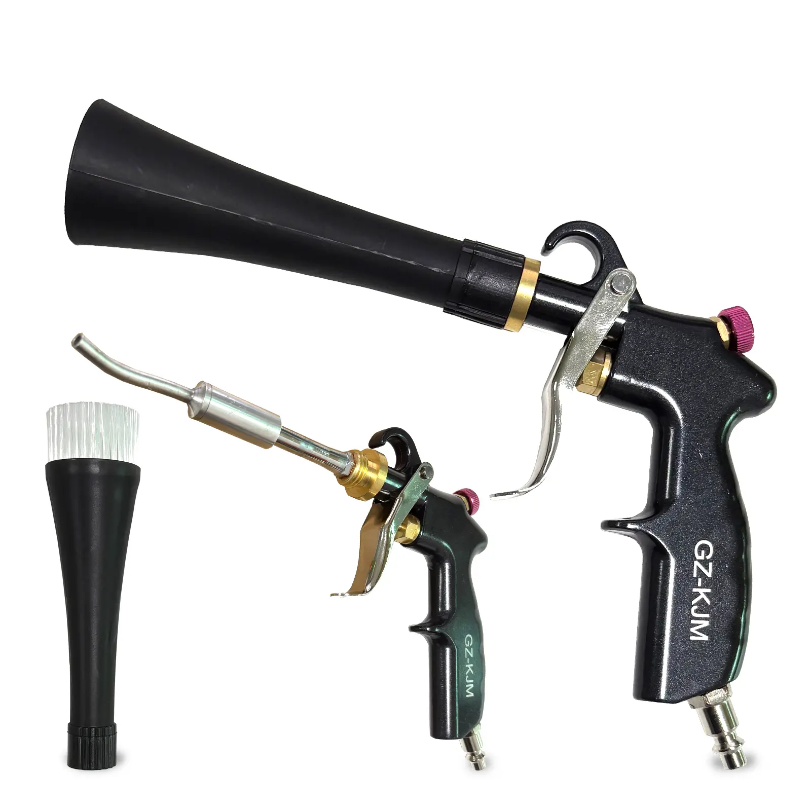 Air Blow Blaster Car Interior Cleaning Blaster High Pressure Car Detailing Cleaning Tool with Nozzle and Auto Detailing Dusting Brush for Quickly Blasts Dirt and Dust from Surface