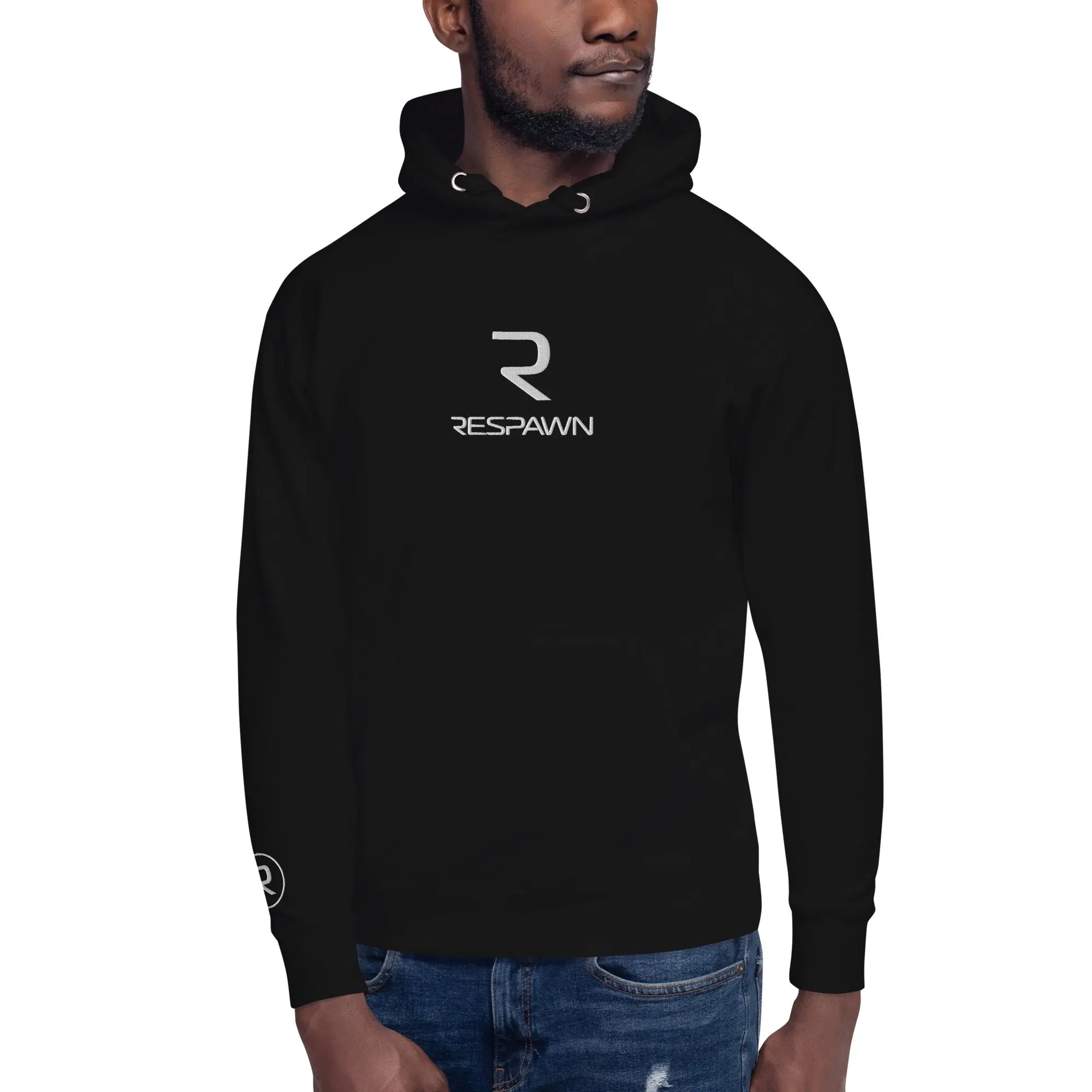 Premium Unisex Embroidered Hoodie with Comfortable 3-Panel Hood and Matching Drawstrings