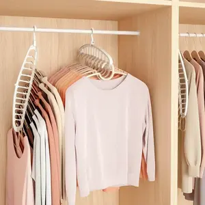 Rotatable Folding Clothes Hanger, 1 Count Modern Space-Saving Large-Capacity Rotating Clothes Hanger for Wardrobe & Dormitory, Bedroom Organizer Accessories, Household Items