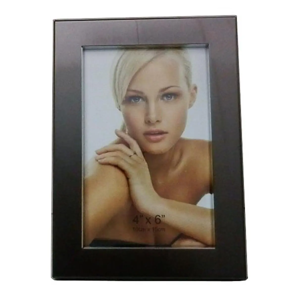 Jiallo 65354 Black Nickel Modern 4x6 in. Photo Frame - Simple Shape Photo Holder, Home Decor Wall Hanging for Room Use