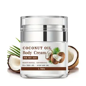 Coconut Body Lotion Moisturizer and Face Cream, Natural Coconut Oil Lotion for Dry Skin, Deep Moisturizing, Unisex, 1.76 Oz, Suitable for All Ages, Moisturizing, Hydrating, Daily, Body Care