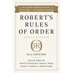 Robert's Rules of Order Newly Revised, 12th edition Paperback – September 1, 2020