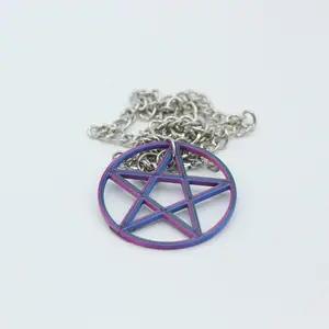 3D Holo Print Pentacle Necklace for Spellwork + Style