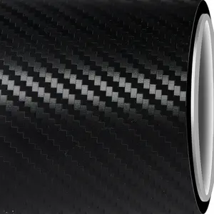 RCWRAP Carbon Fiber Vinyl Wrap, Gloss Carbon Fiber Texture Vinyl Wrap - Air Release Self Adhesive Vehicle Interior/Exterior Sticker - Carbon Fiber Vinyl Wraps