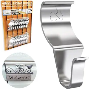 Vinyl Siding Hooks 20 Pack Heavy Duty Siding Clips Vinyl Siding Hanger for Hanging on Patio, No Hole Need Command Outdoor Hook Hang to Decor Wreath Things