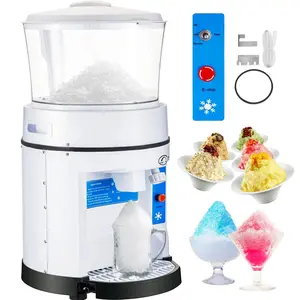 VEVOR 110V Commercial Ice Shaver Crusher 1100LBS/H with 17.6 LBS Hopper,  350W Tabletop Electric Snow Cone Maker 320 RPM Rotate Speed Perfect For Parties Events Snack Bar