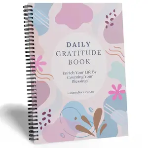 1pc Daily Gratitude & Self-Care Journal-Mental Health & Wellness, Anxiety Relief Meditation & Reflection lEnglish, Spiral-Boundfor Men,Women, Teens | Growth & Inner Peace Planne