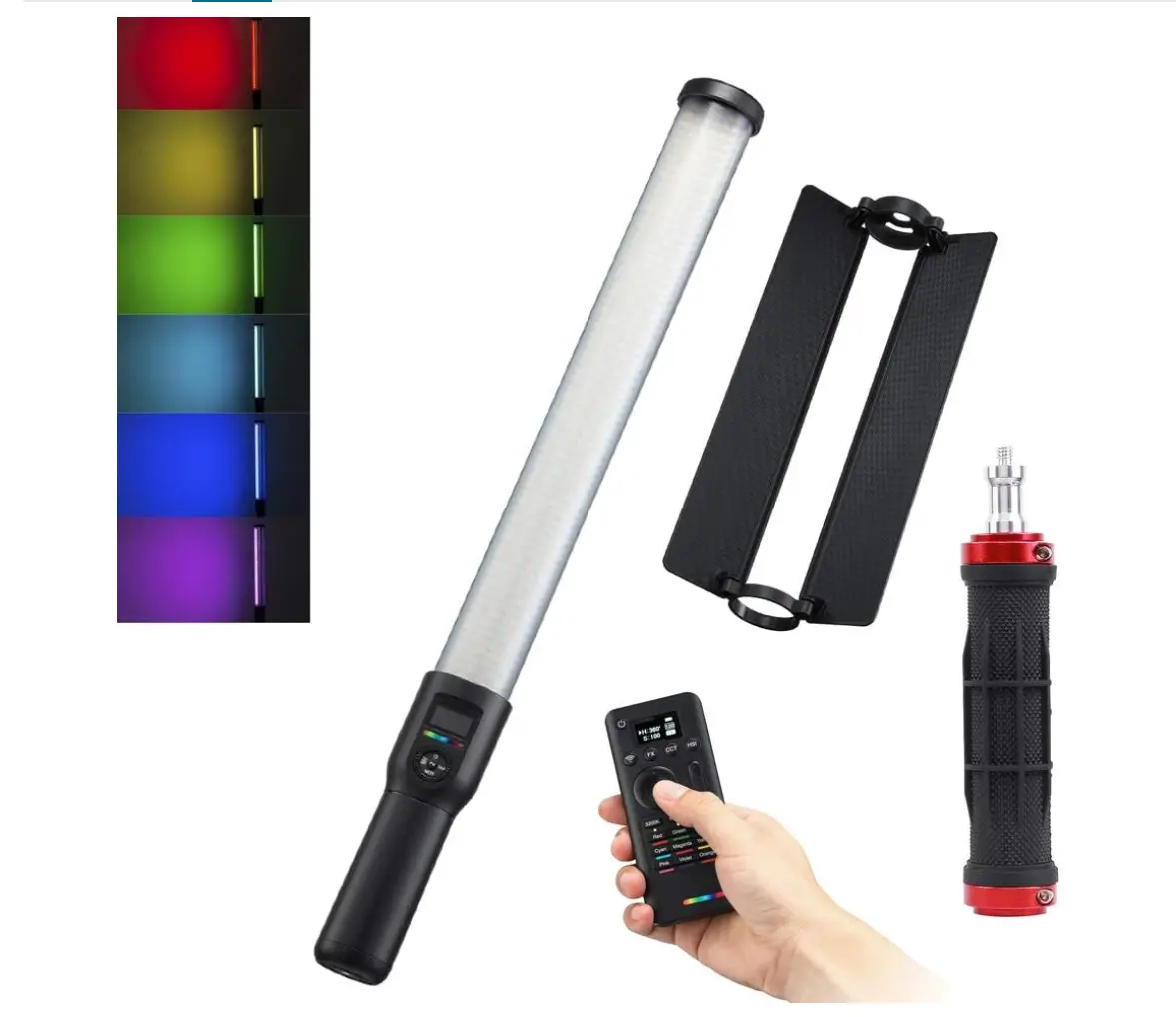 Godox LC500R RGB LED Light Stick, 2500K 8500K Adjustable, 360° Full Color, 14 FX Lighting Effects, CRI 96 TLC I98 Accurate Color, 0 100% Dimmable, Creative Music Mode