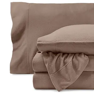 Bare Home Polar Fleece Bedding Sets - Super Soft, Extra Plush, Cozy Warmth, Solid, Dries Quickly, Stain and Fade Resistant Sheets & Pillowcases