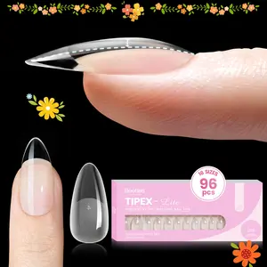 Beetles Tipex Lite Instant Apex Nail Extension Tips - Tipex 2.0 Acrylic Nail Flat Nails Manicure Gel press ons Nail Art DIY Nails Art