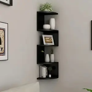 Wall-mounted corner partition shelf, creative floating bookshelf, multi-functional storage rack, a magical storage decoration for living room, bedroom and study, space-saving, green plant display shelf/book storage shelf/decorative display shelf