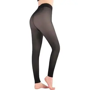 NEW COMPRESSION BAND & ONE SEAM OPTION!THE ORIGINAL MAGIC FLEECE LINED LEGGINGS - XXS TO 3XL - 4 SHADES - CLOSED FOOT - Fleece Tights Available in Plus Size and Light to Brown Fur