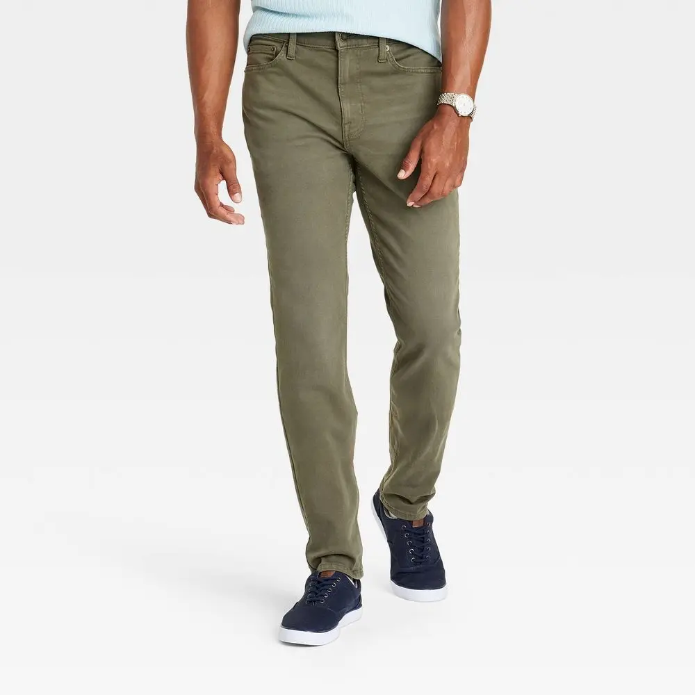 Men's Comfort Wear Slim Fit Jeans - Goodfellow & Co Olive Green 34x30