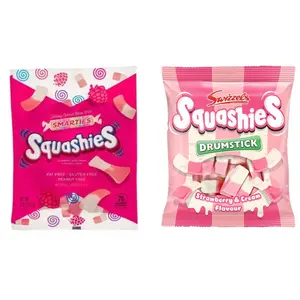 Smarties Squashies And Strawberry and Cream Squashies (2 PACK) Candy Sweet