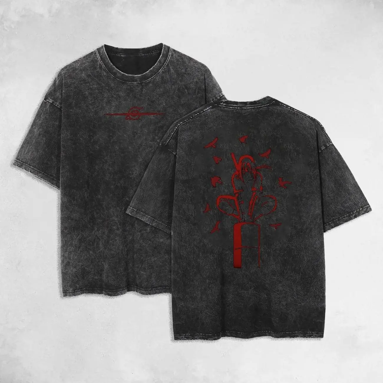 Retro Heavy Limited Vintage "Naruto Uchiha Itachi" Anime Manga Double Printed Oversized Washed Tee Unisex Anime 2025 Viral Wash Anime T-Shirt – TikTok’s Ultimate Best-Selling Streetwear for US Anime Fans Comfort & Bold, Trendsetting Design CBB