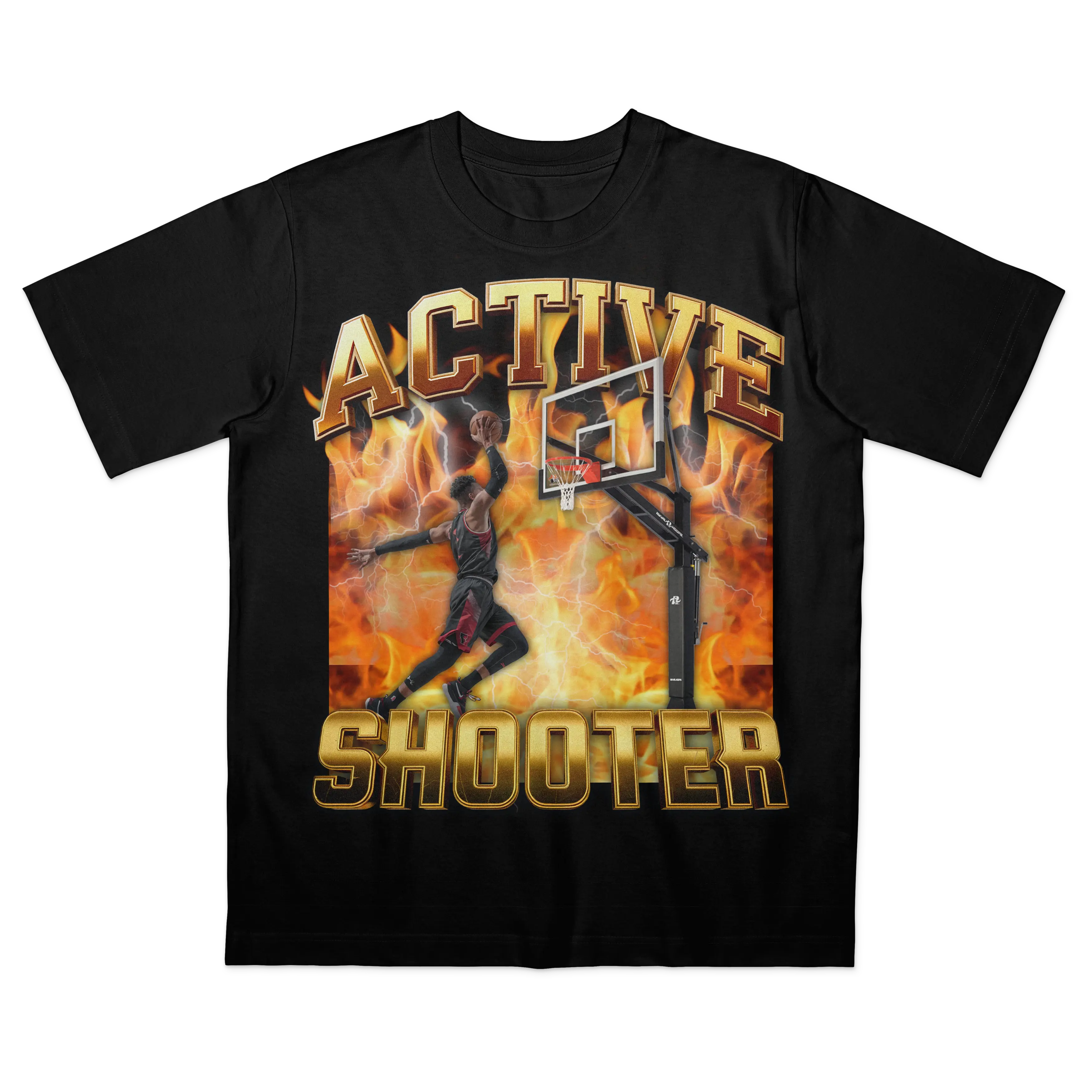 Active Shooter T-Shirt, Tee Funny Meme, Funny Meme T-Shirt, Joke Tee, Gift Shirt, Trending Shirt, Oddly Tee, Active Shooter Basketball Shirt