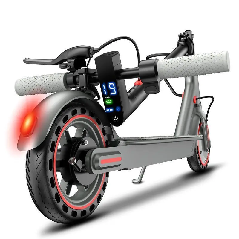 Top speed 19 mph, electric scooter - 8.5-inch solid tires, 350-watt motor, long battery life, portable and foldable for commuting, equipped with dual braking system and APP, lightweight and easy to carry, suitable for commuting, and a good gift.